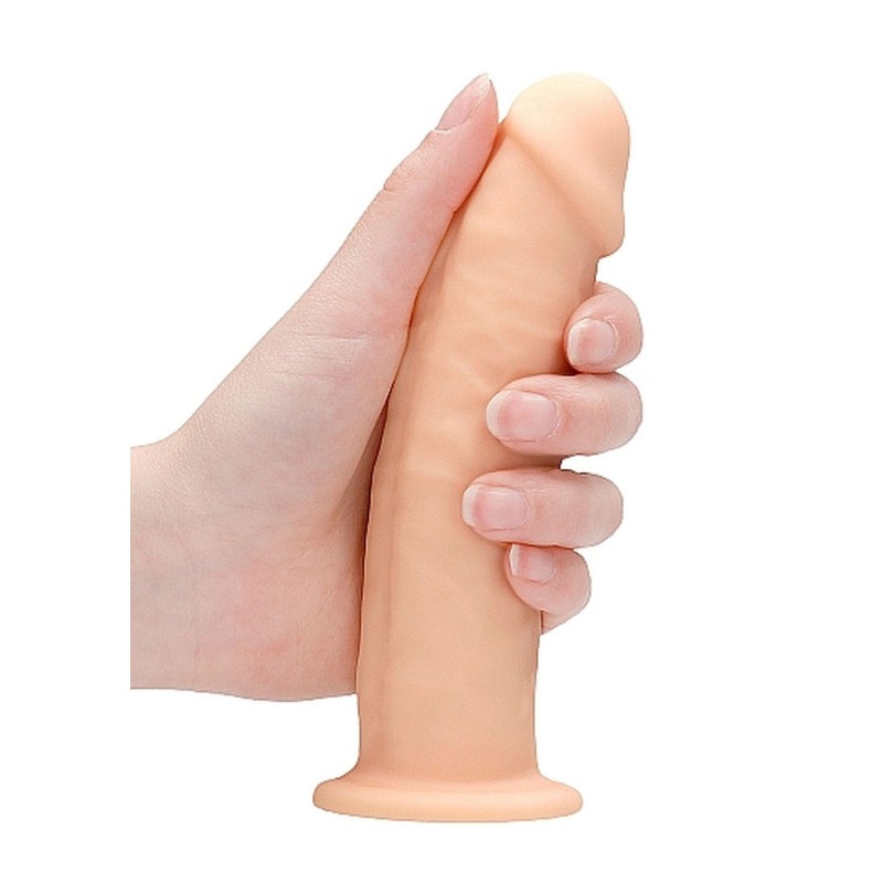 Żylaste silikonowe dildo mocna przyssawka 15 cm